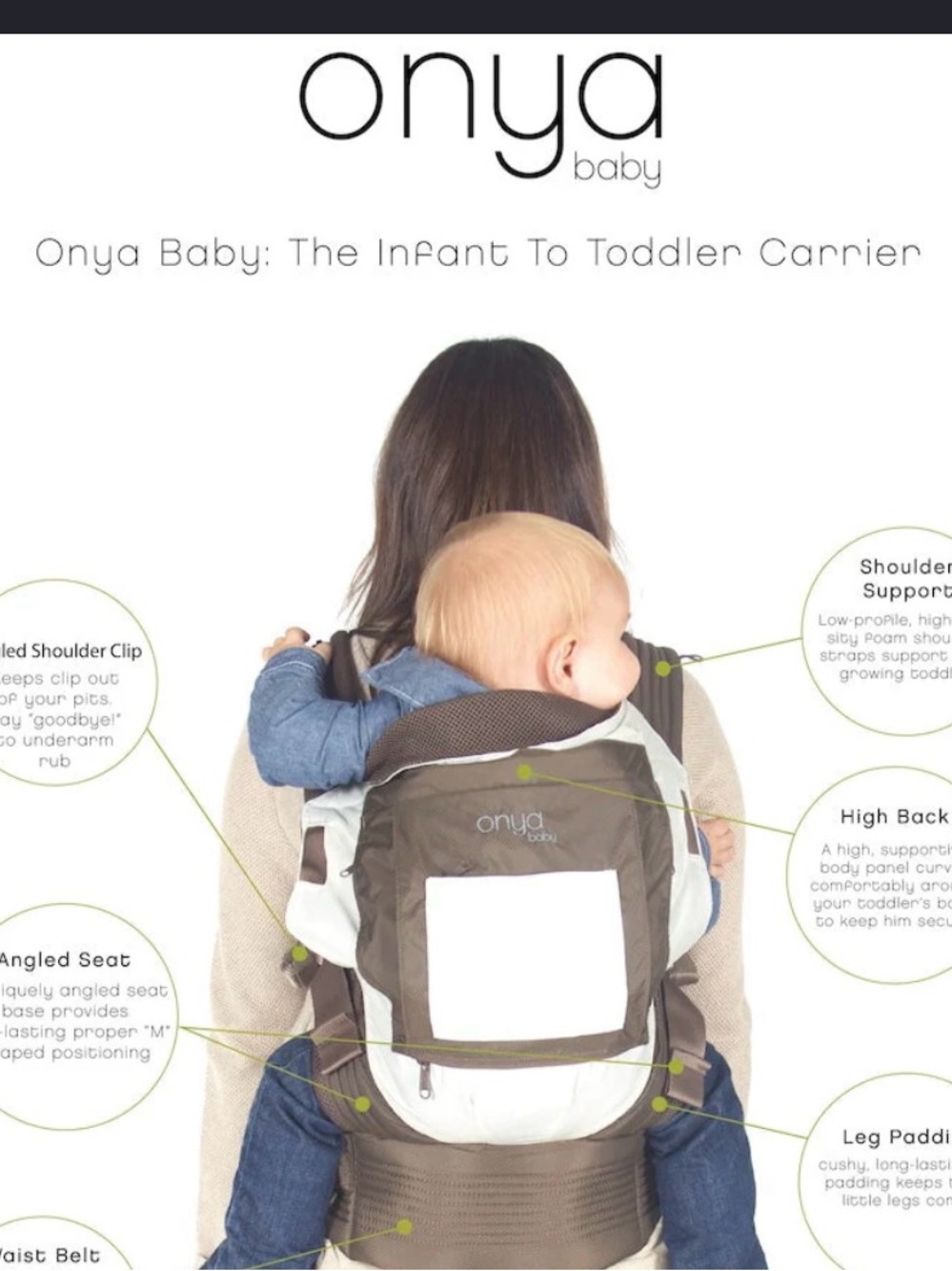 Onya Baby Infant-to-Toddler Carrier — Brown and White